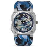 Infantry Revolution Blue Silicone Strap Men Watch MOD47-FC-09-C
