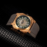 Infantry Revolution Gray Dial & Silicone Strap Men Watch MOD47-FC-14-C