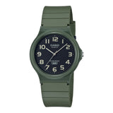 Casio General Black Dial Green Resin Strap Unisex Watch MQ-24UC-3BDF-P