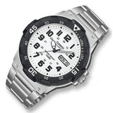 Casio Watch for Men's Silver Stainless Steel Strap 100m Analog MRW-200HD-7BVDF-P
