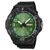 Casio General Green Dial Black Resin Strap Men's Watch MRW-210H-3BVDF-P