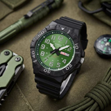 Casio General Green Dial Black Resin Strap Men's Watch MRW-210H-3BVDF-P