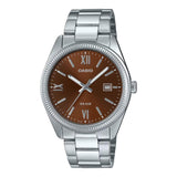 Casio General Maroon Dial Stainless Steel Men's Watch MTP-1302DD-5AVDF-P