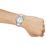Casio General White Dial Silver Stainless Steel Strap Women Watch MTP-1303D-7BVDF-P