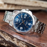 CASIO ENTICER MTP-1314D-2AVDF-P STAINLESS STEEL MEN WATCH