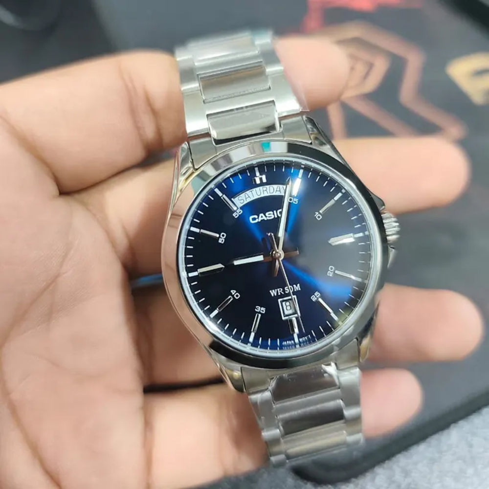 Casio General Stainless Steel Strap Men Watch MTP-1370D with P Series