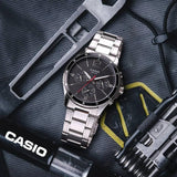 CASIO GEN STOCK MTP-1374D-1AVDF-P STAINLESS STEEL MEN WATCH