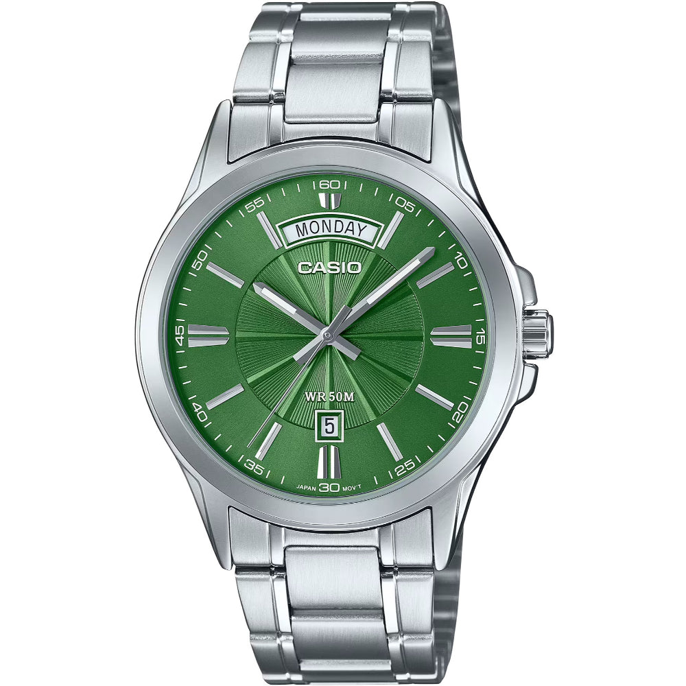Casio General Stainless Steel Strap Men Watch MTP-1381D with P Series