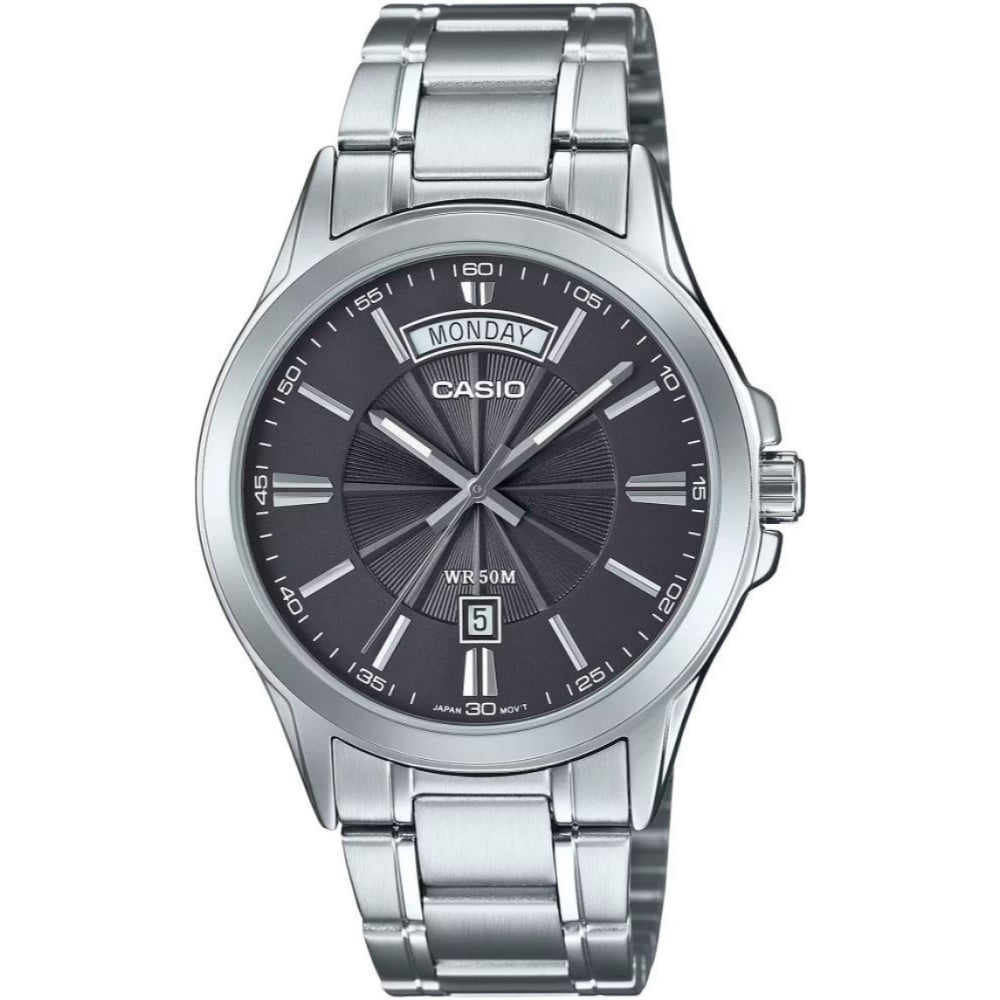 Casio General Stainless Steel Strap Men Watch MTP-1381D with P Series