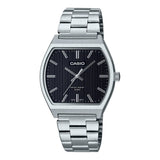 Casio General Black Dial Silver Stainless Steel Strap Unisex Watch MTP-B140D-1AVDF-P