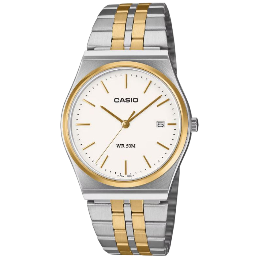 Casio General Two-Tone Stainless Steel Strap Men Watch MTP-B145SG Series