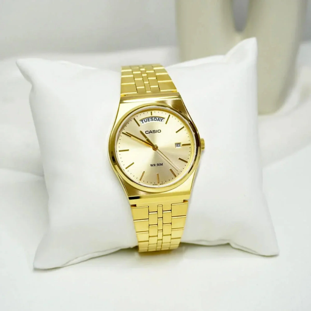 Casio General Classical Gold Stainless Steel Men's Watch - Day-Date Display | MTP-B146G-9AVDF