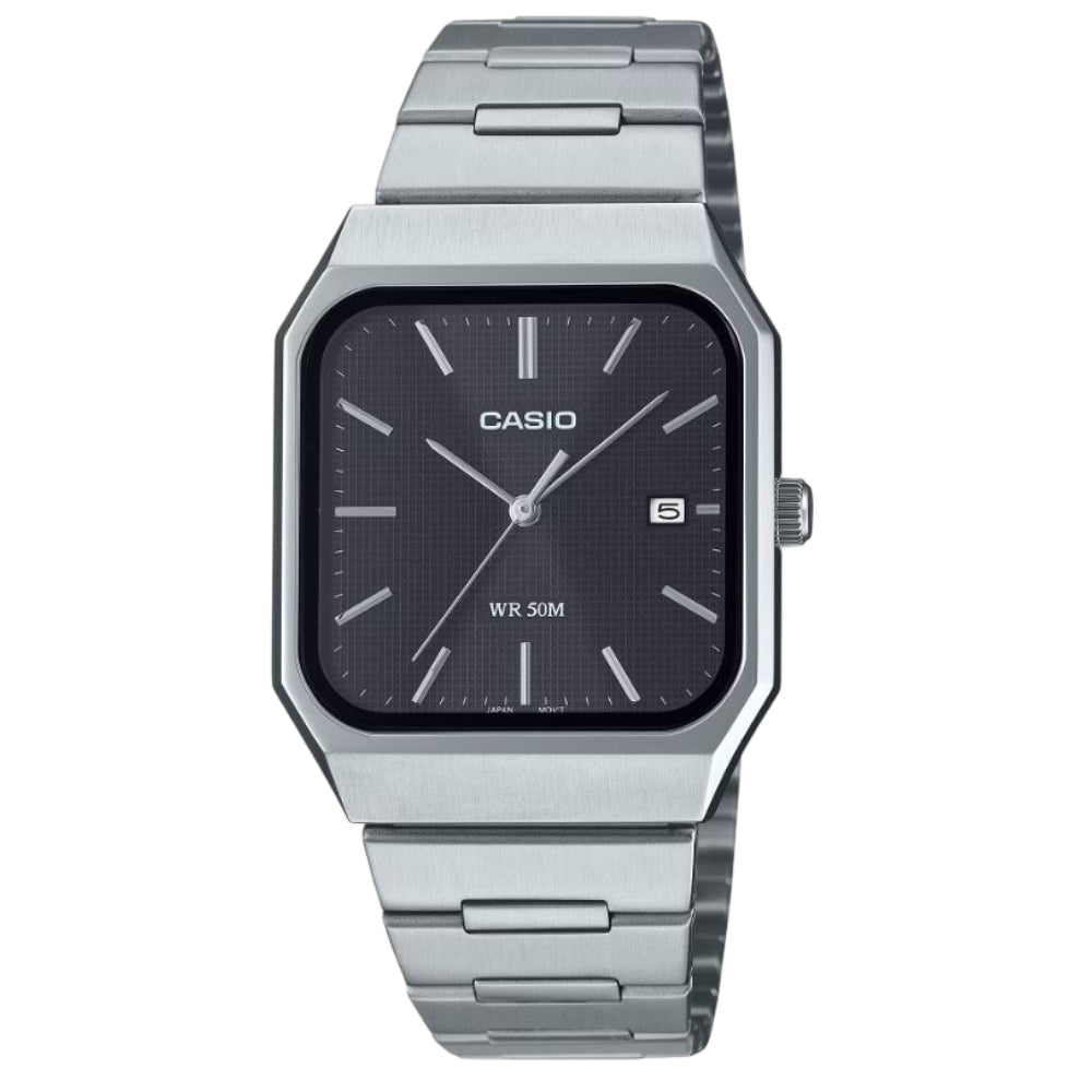 Casio General Silver Stainless Steel Strap Unisex Watch MTP-B185D Series