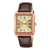 Casio General Brown Leather Strap Men's Watch MTP-B190RGL-9BVDF