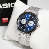 Casio General Analog Blue Dial Stainless Steel Men's Watch MTP-E335D-2E1VDF