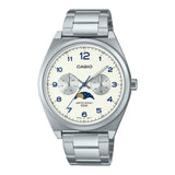 Casio General Moon Phase Silver Stainless Steel Strap Unisex Watch MTP-M300D-7AVDF