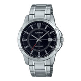 Casio General Black Dial Silver Stainless Steel Strap Unisex Watch MTP-V004D-1CVDF-P