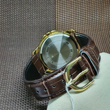 CASIO ANALOG MTP-V004GL-9AUDF BROWN LEATHER MEN WATCH
