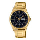 Casio General Black Dial Gold Stainless Steel Strap Unisex Watch MTP-V006G-1CVDF-P