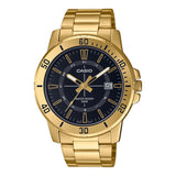 Casio General Black Dial Gold Stainless Steel Strap Men Watch MTP-VD01G-1CVUDF-P