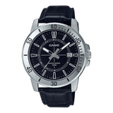 Casio General Black Dial and Leather Strap Men Watch MTP-VD01L-1CVUDF-P