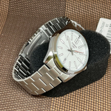 Casio General White Dial Silver Stainless Steel Strap Men Watch MTP-VD02D-7EUDF-P