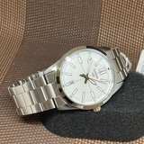 Casio General White Dial Silver Stainless Steel Strap Men Watch MTP-VD02D-7EUDF-P