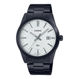 Casio General Silver Dial Black Stainless Steel Strap Unisex Watch MTP-VD03B-7AUDF-P