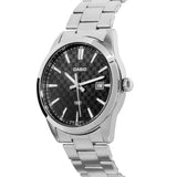 Casio General Black Dial Silver Stainless Steel Strap Men Watch MTP-VD03D-1AUDF-P