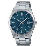 Casio General Blue Dial Silver Stainless Steel Strap Unisex Watch MTP-VD03D-2A2UDF-P