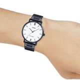 CASIO GENERAL MTP-VT01B-7BUDF WHITE DIAL STAINLESS STEEL MEN'S WATCH