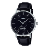 Casio General Black Leather Men's Watch MTP-VT01LM-1AUDF-P