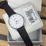 Casio General White Dial Black Leather Strap Men's Watch MTP-VT04L-7EDF-P