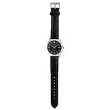 CASIO GENERAL MTS-100L-1AVDF-P BLACK LEATHER MEN WATCH