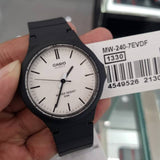 Casio General White Dial Black Resin Strap Unisex Watch MW-240-7EVDF-P