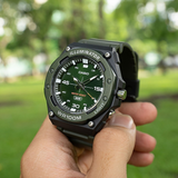 Casio Analog Green Dial Black Resin Strap Men's Watch MW-620H-3AVDF