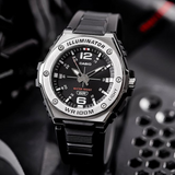 Casio General Black Resin Strap Men Watch MWA-100H-1AVDF-P