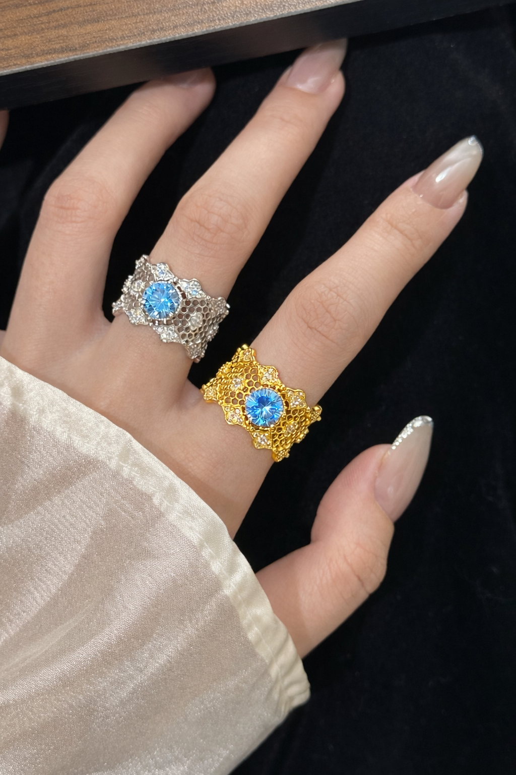 AG Collective Jewelry · Azure Lattice Sovereign Ring