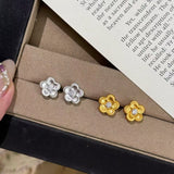 AG Collective Jewelry – Golden Petal Bloom Stud Earrings (Gold & Silver)