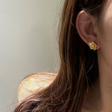 AG Collective Jewelry – Golden Petal Bloom Stud Earrings (Gold & Silver)