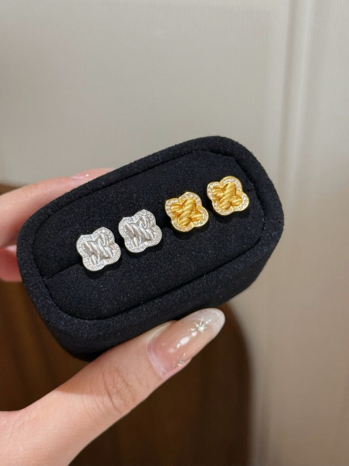 AG Collective Jewelry – Petite Knot Charm Stud Earrings