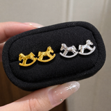 AG Collective Jewelry – Golden Gallop Rocking Horse Stud Earrings