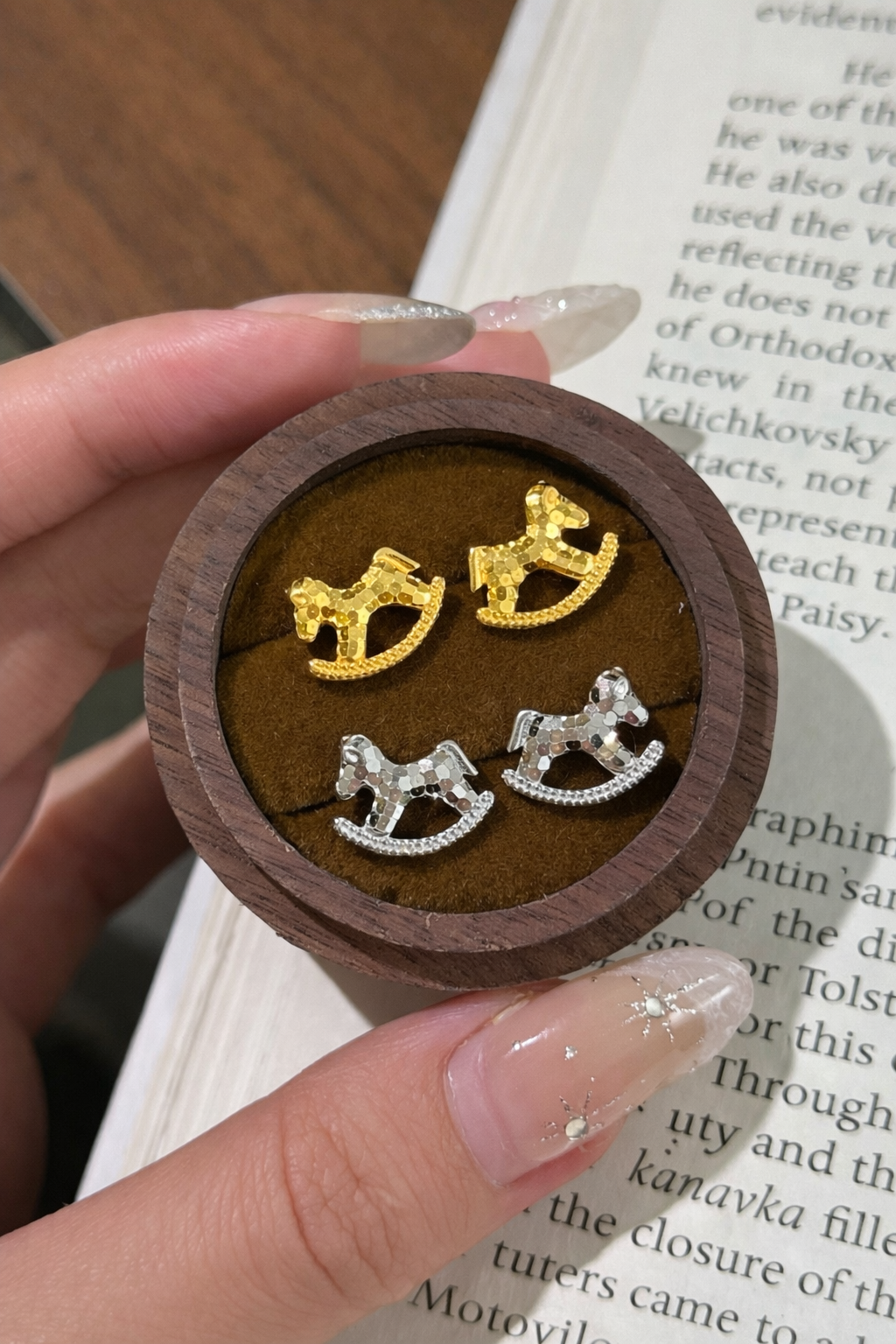 AG Collective Jewelry – Golden Gallop Rocking Horse Stud Earrings