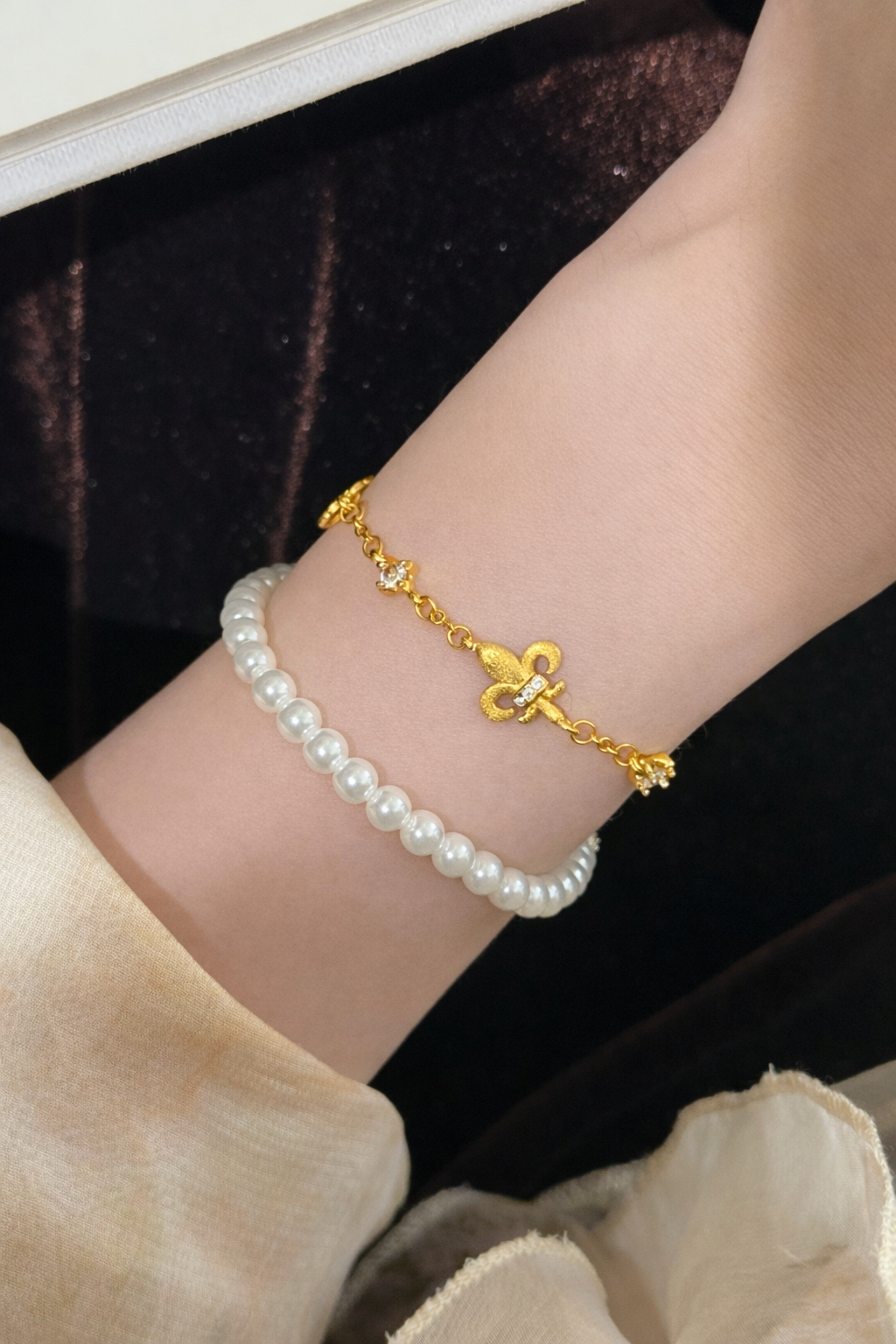 AG Collective Jewelry – Fleur Royale Charm Bracelet (Gold / Silver)