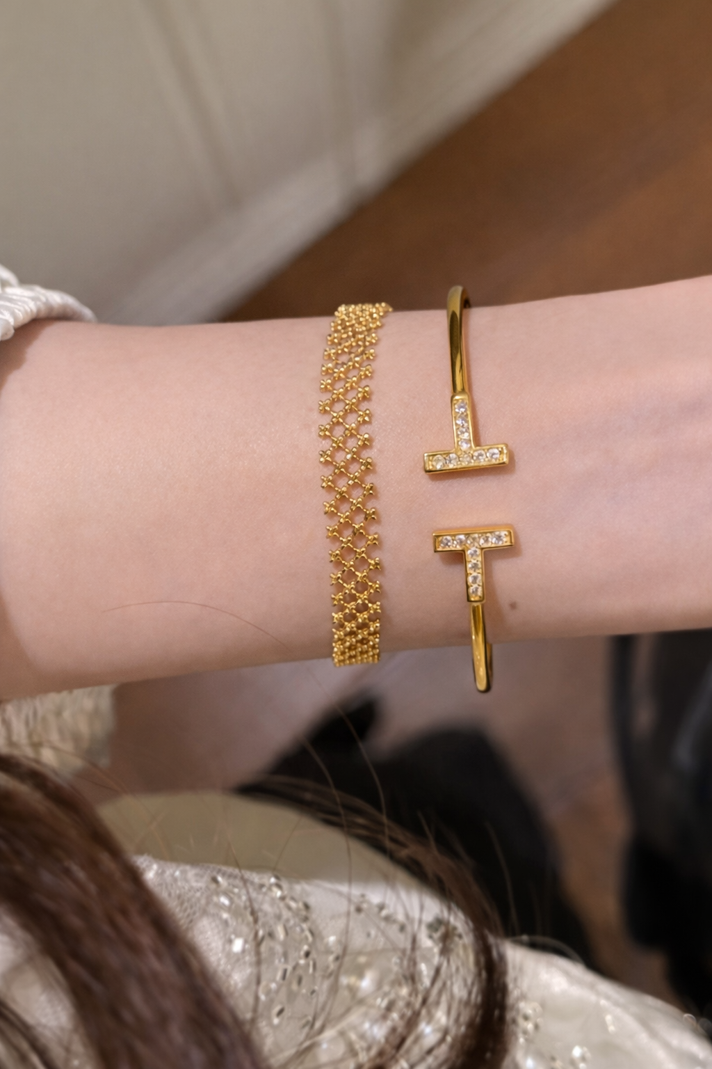 AG Collective Jewelry – Lattice Luxe Bracelet (Gold / Silver)