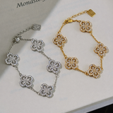AG Collective Jewelry – Crystal Clover Bracelet (Gold / Silver)
