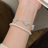 AG Collective Jewelry – Crystal Clover Bracelet (Gold / Silver)
