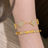 AG Collective Jewelry – Crystal Clover Bracelet (Gold / Silver)