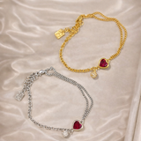 AG Collective Jewelry – Scarlet Heart Duo Bracelet (Gold / Silver)
