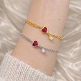 AG Collective Jewelry – Scarlet Heart Duo Bracelet (Gold / Silver)